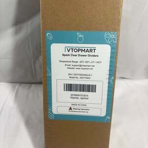 Clear Drawer Dividers 6-Pack Adjustable Kitchen Organizer DDVT0003